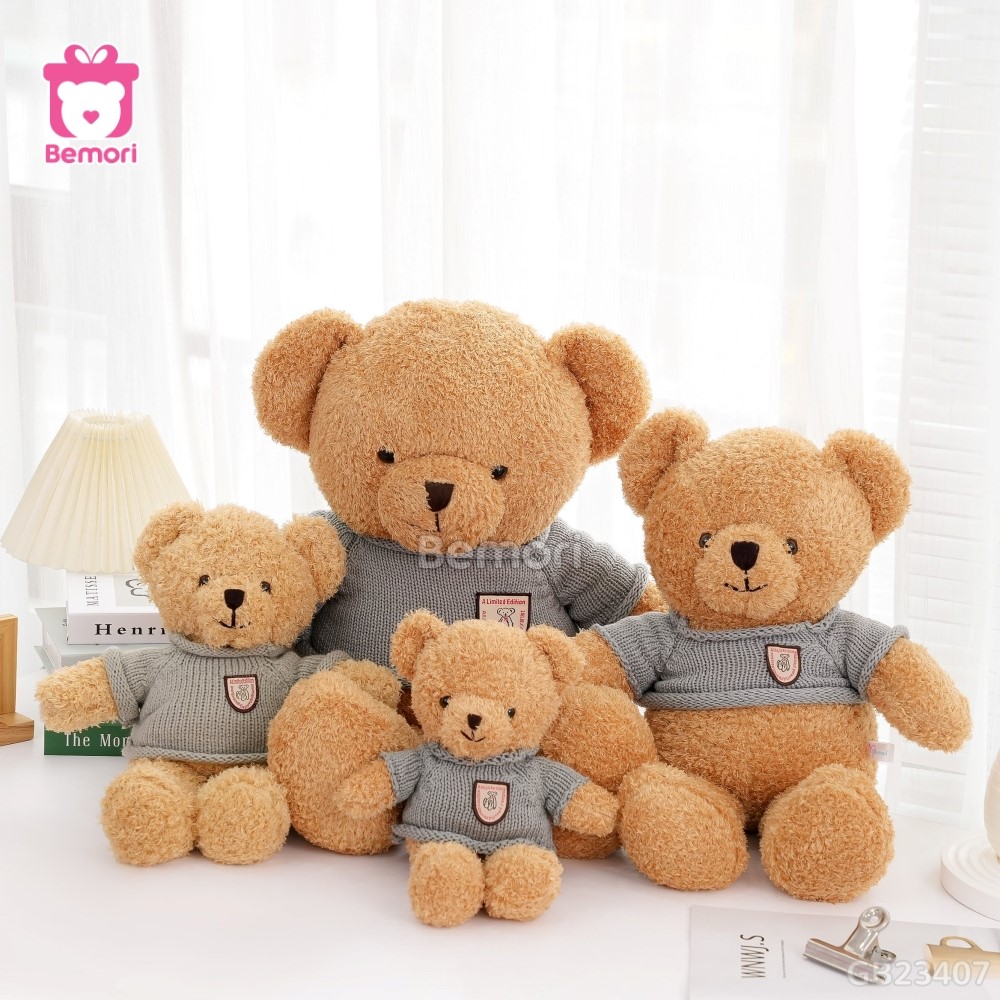 Gấu Bông Teddy Head Tales Nhỏ lông mềm mại, nhồi bông căng đầy