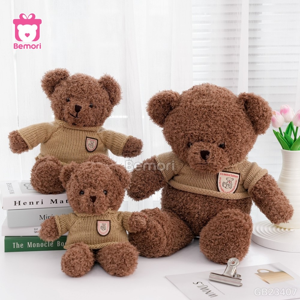 Gấu Bông Teddy Head Tales Nhỏ – Nâu