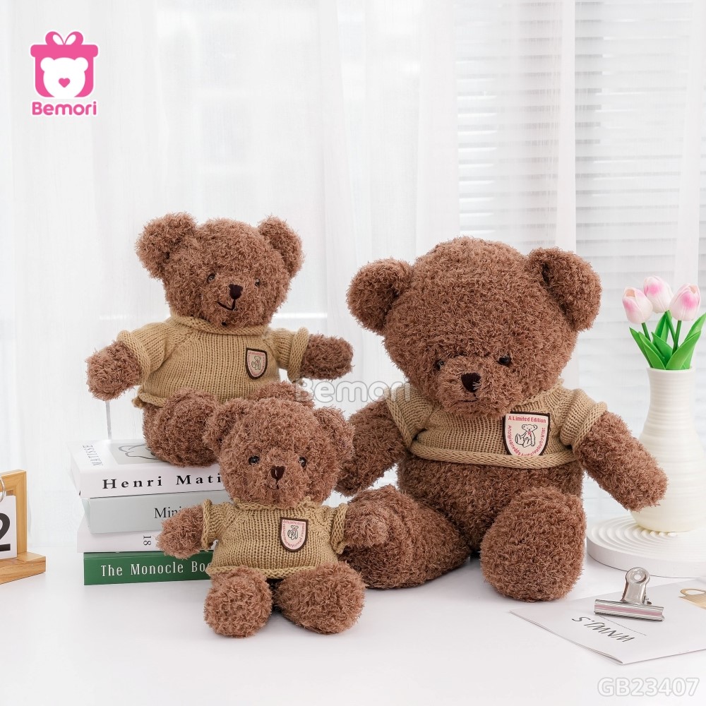 Gấu Bông Teddy Head Tales Nhỏ – Nâu