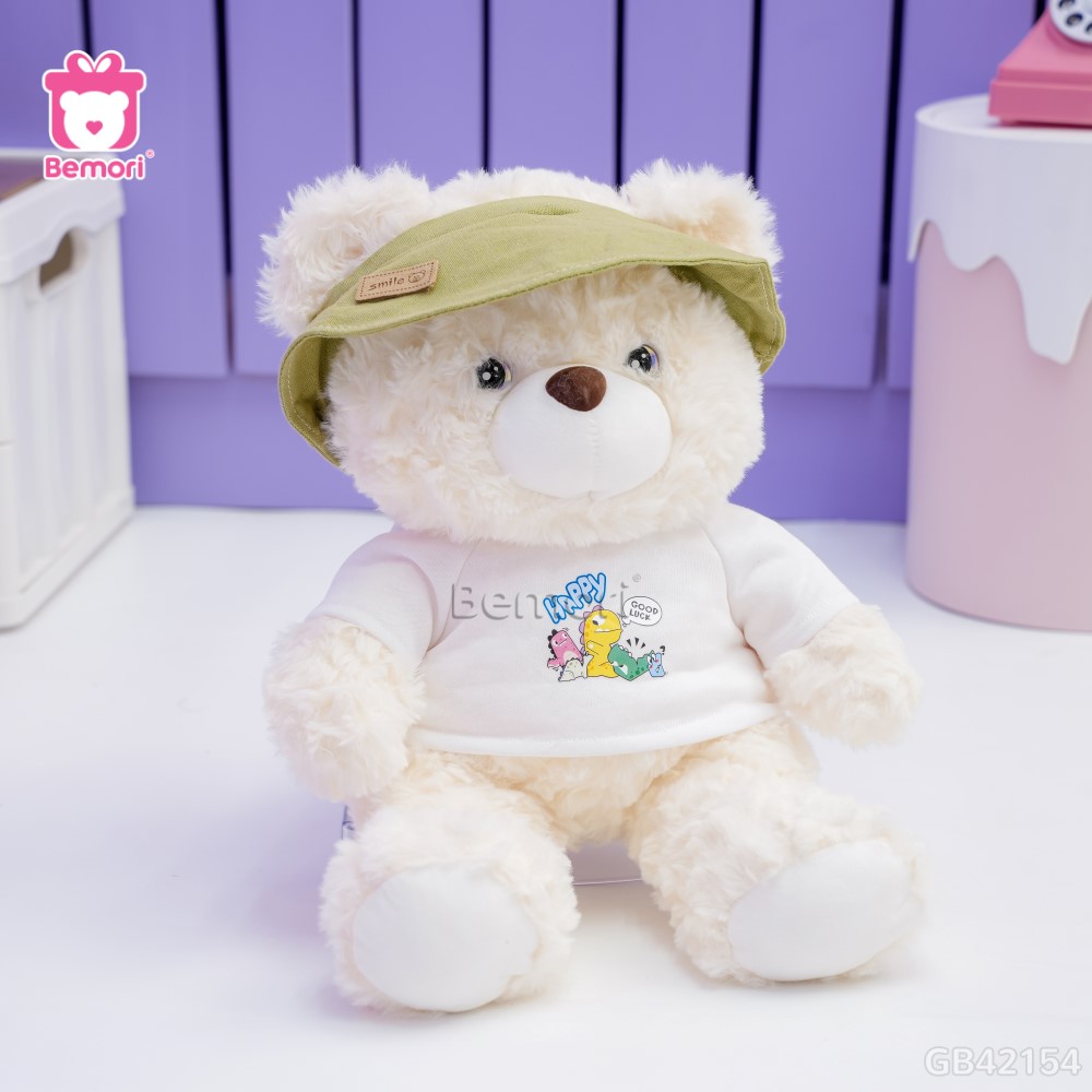 Gấu Bông Teddy Mocha Đội Mũ Bèo