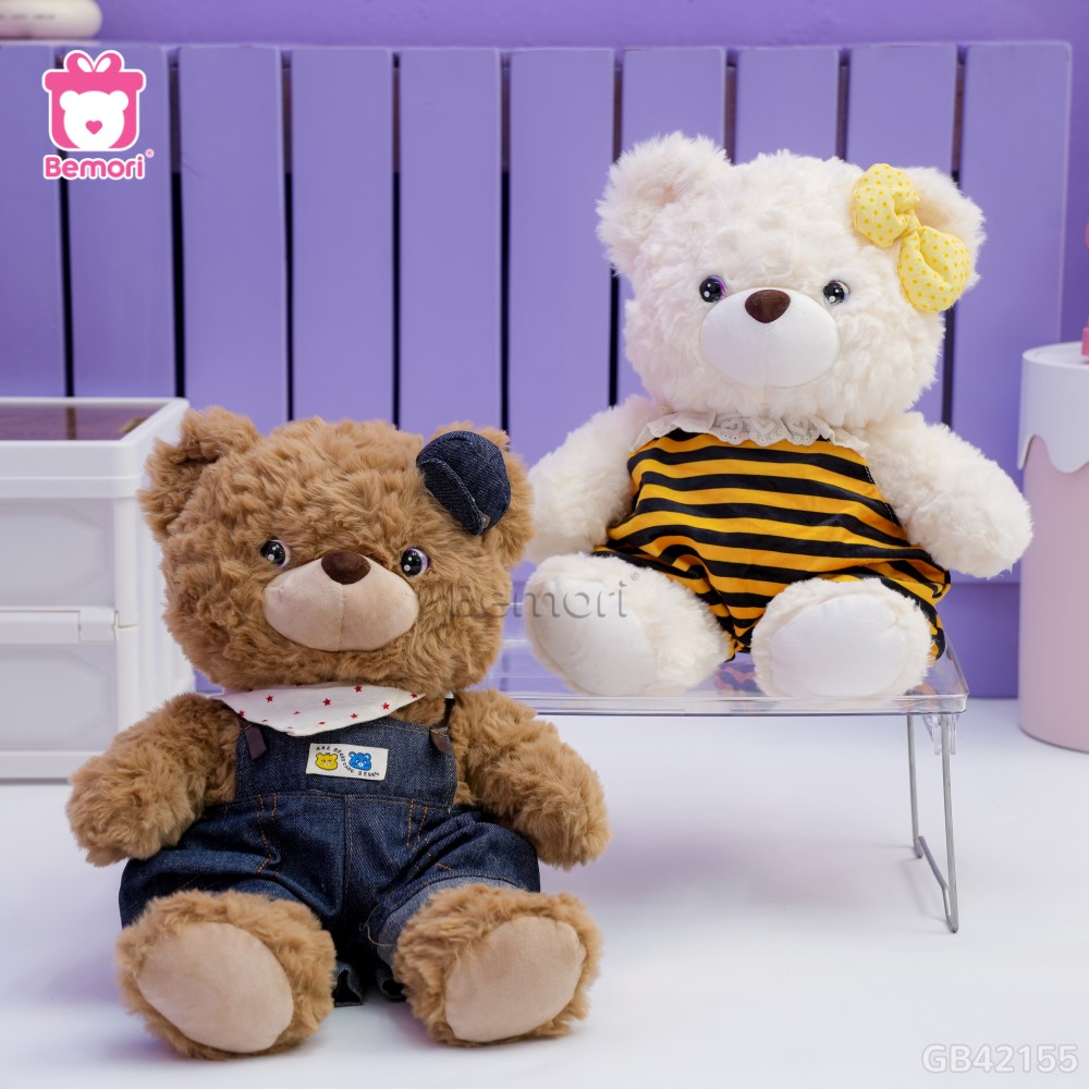 Gấu Bông Teddy Mocha Yếm Ong