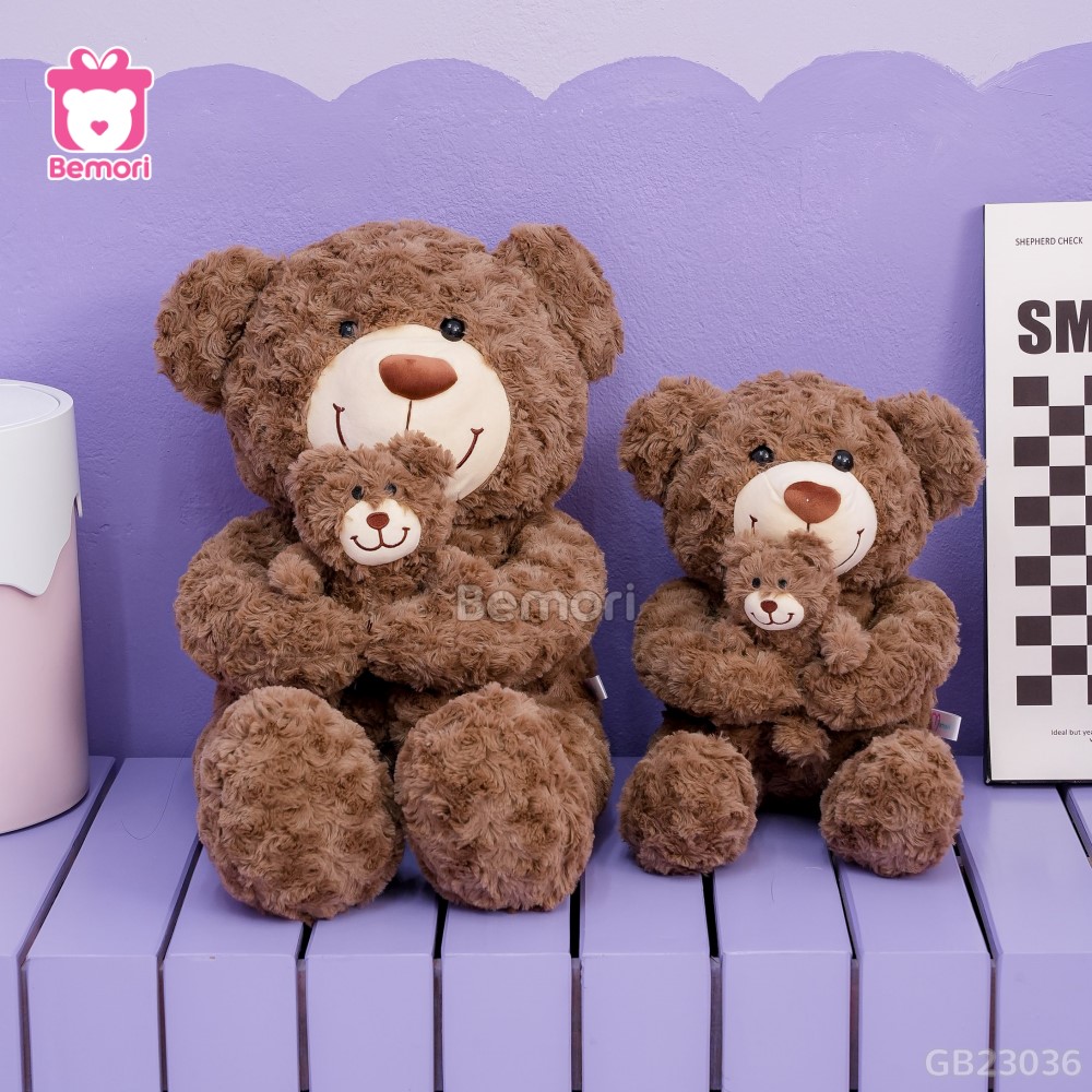 Gấu Bông Teddy Ôm Teddy – Nâu