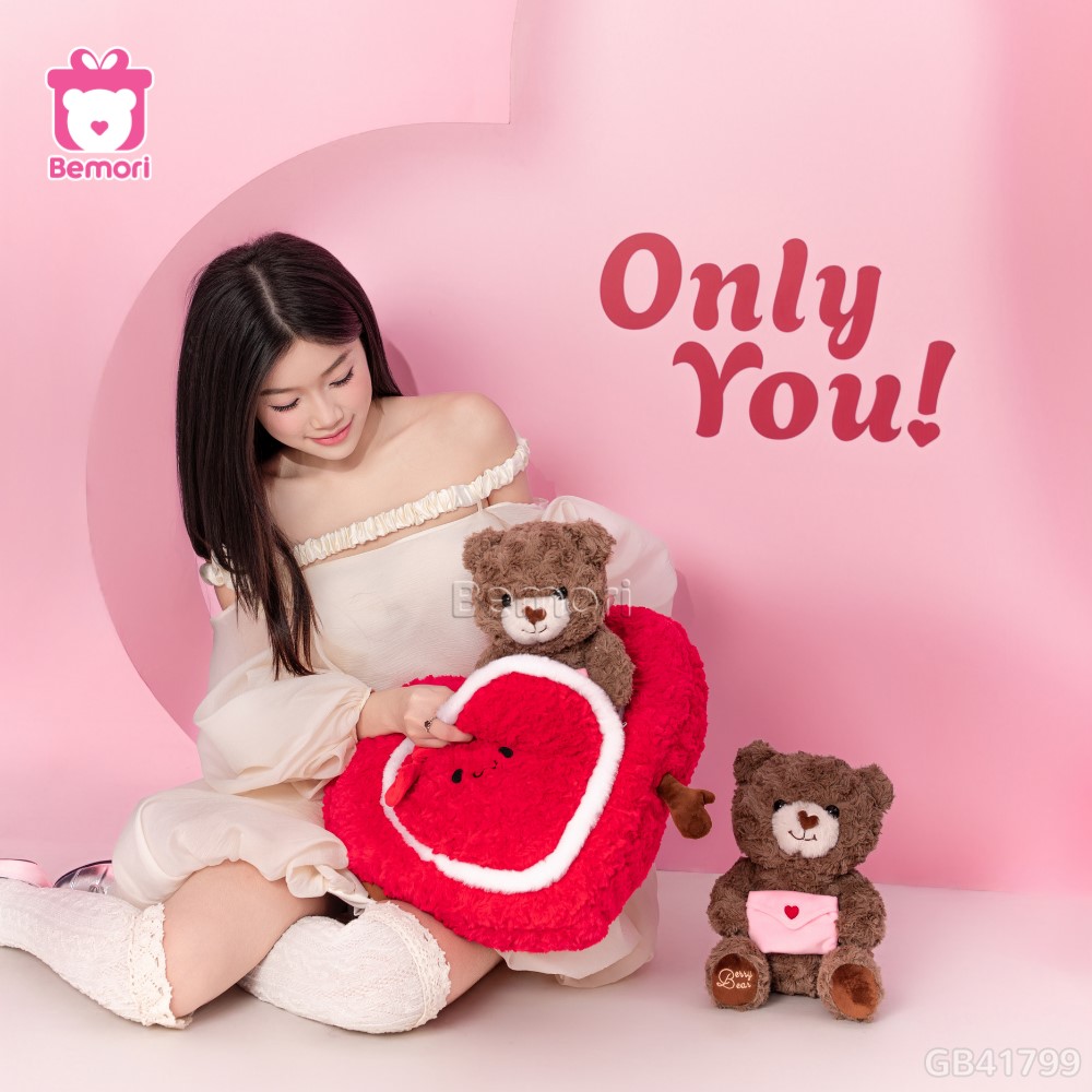 Gấu Bông Trái Tim Love Letter Bear