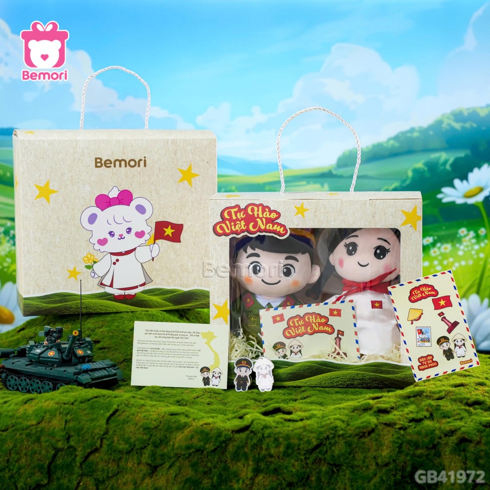 SET Quà Gấu Bông Công An Và Cô Gái Việt Nam