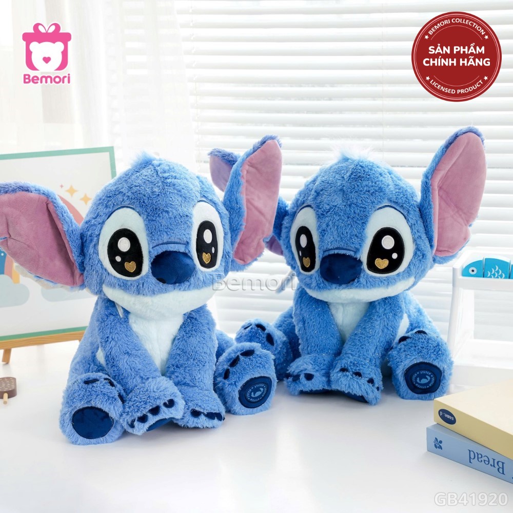 Gấu Bông Stitch Ngồi Cánh Tiên Chính Hãng