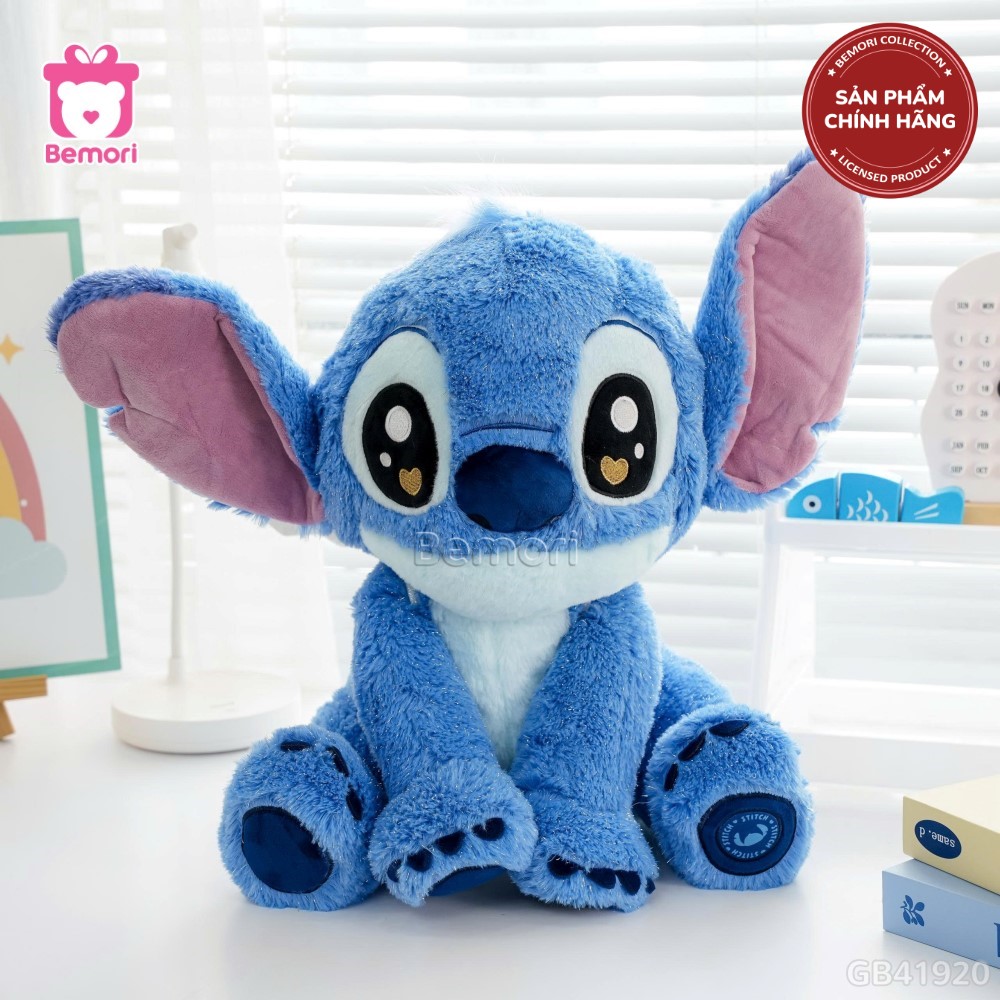 Gấu Bông Stitch Ngồi Cánh Tiên Chính Hãng