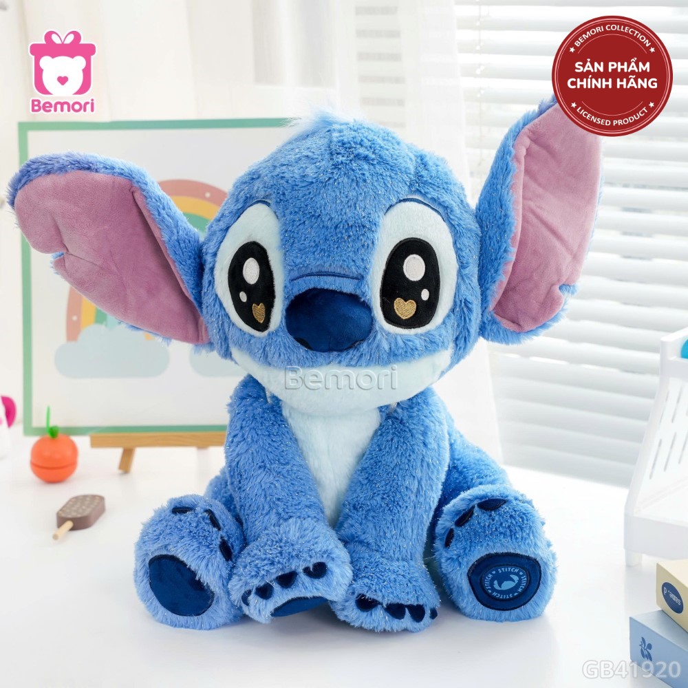 Gấu Bông Stitch Ngồi Cánh Tiên Chính Hãng