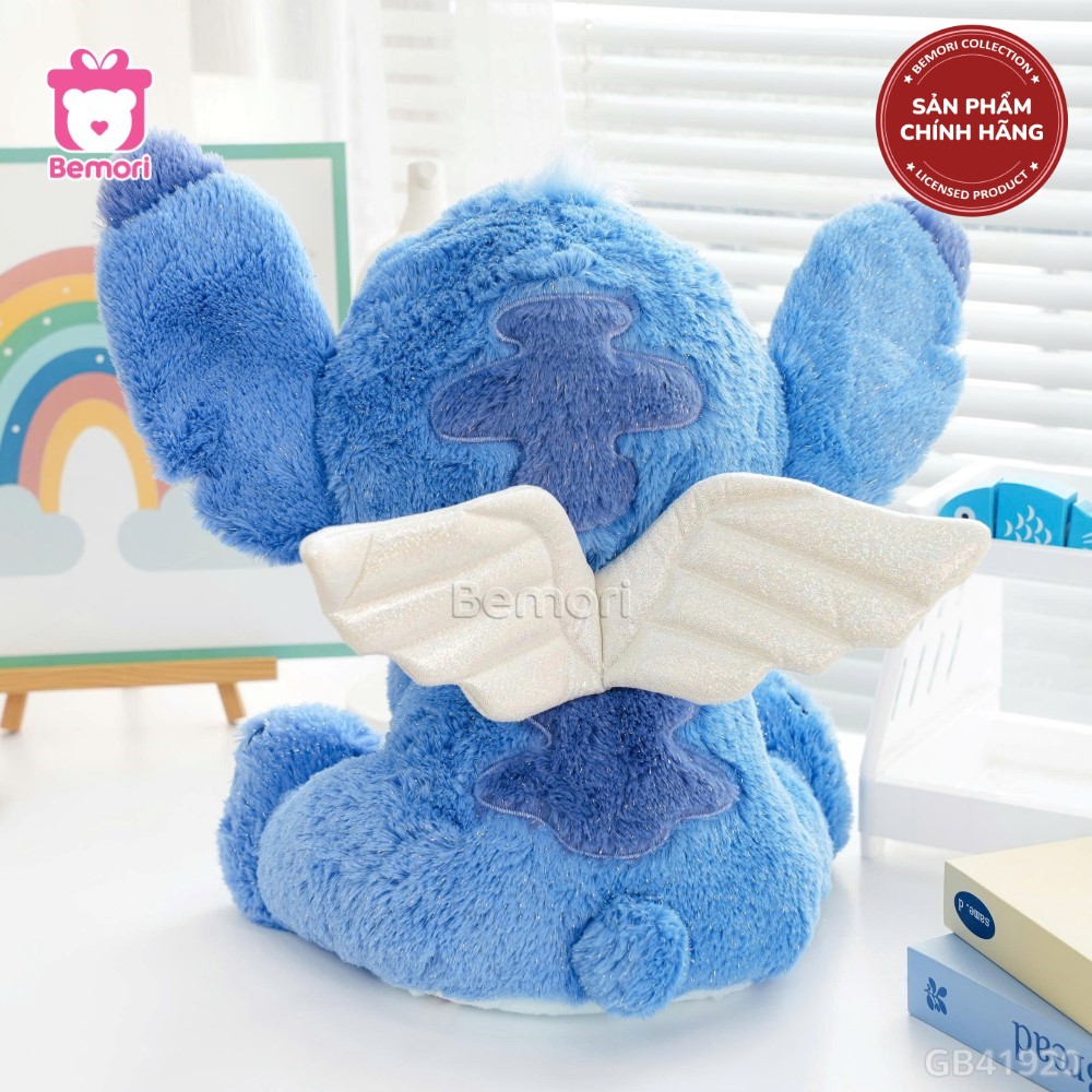 Gấu Bông Stitch Ngồi Cánh Tiên Chính Hãng