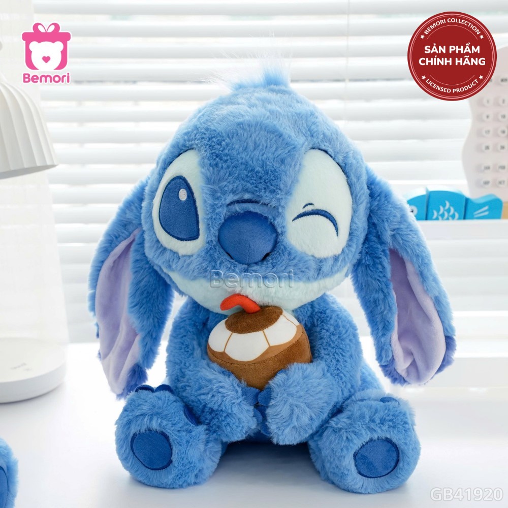 Gấu Bông Stitch Ngồi Ôm Quả Dừa Chính Hãng