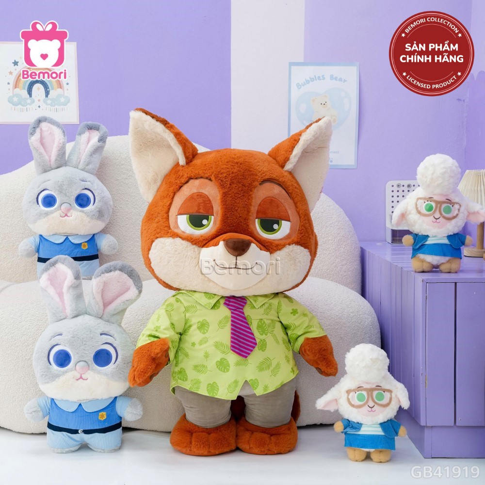 Khám phá những mẫu gấu bông Zootopia chính hãng đáng yêu tại Bemori