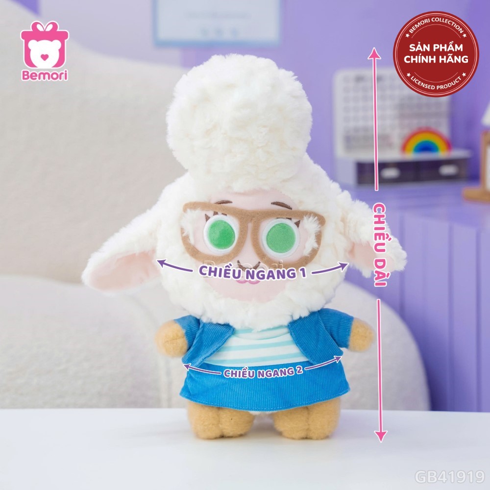 Cách đo kích thước của Gấu Bông Zootopia Đứng - Cừu