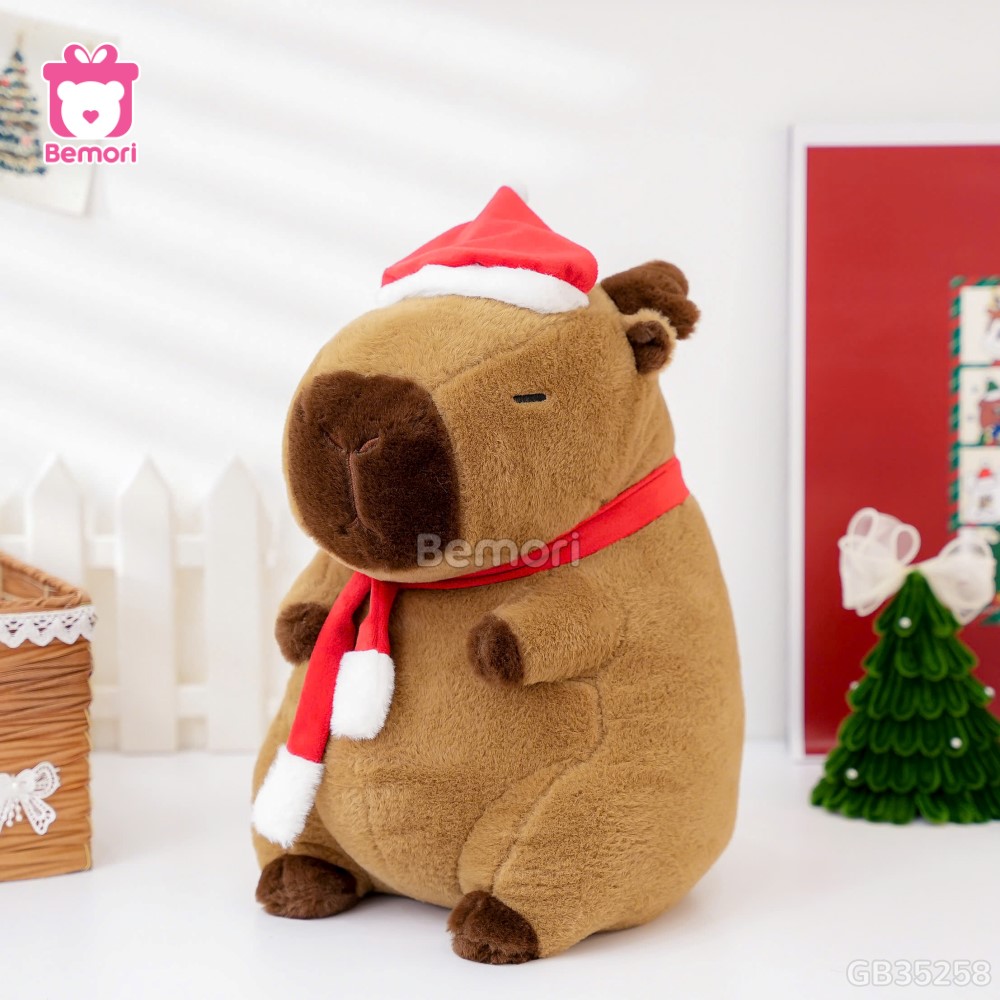 ĐG 35cm Gấu Bông Capybara Tuần Lộc