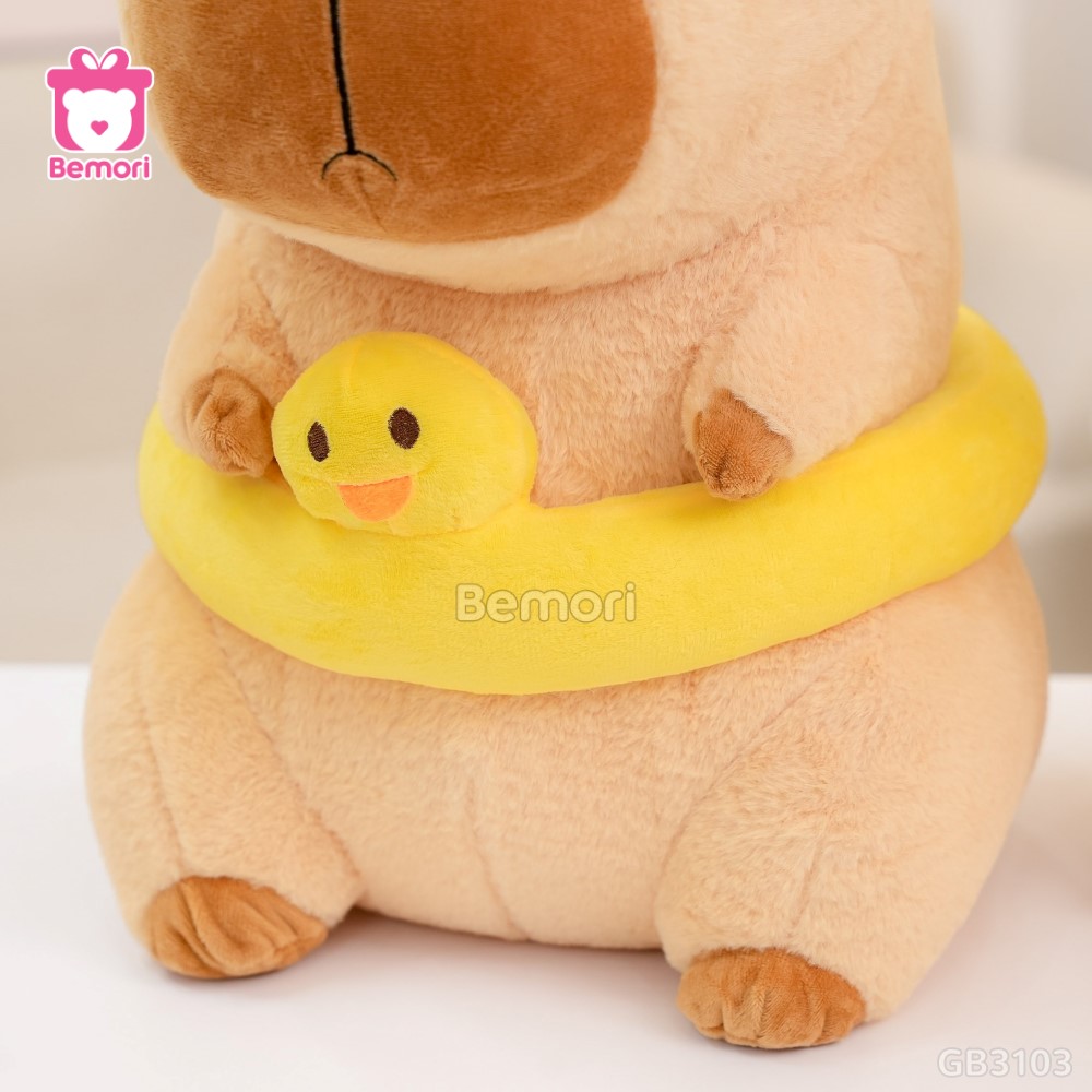 ĐG 50cm Gấu Bông Capybara Đeo Phao Vịt dễ thương