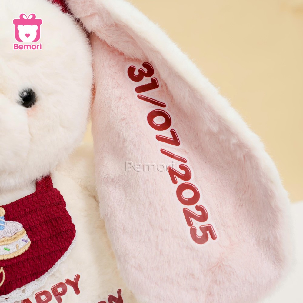 Thú Bông Yếm Happy Đeo Băng Đô in tên
