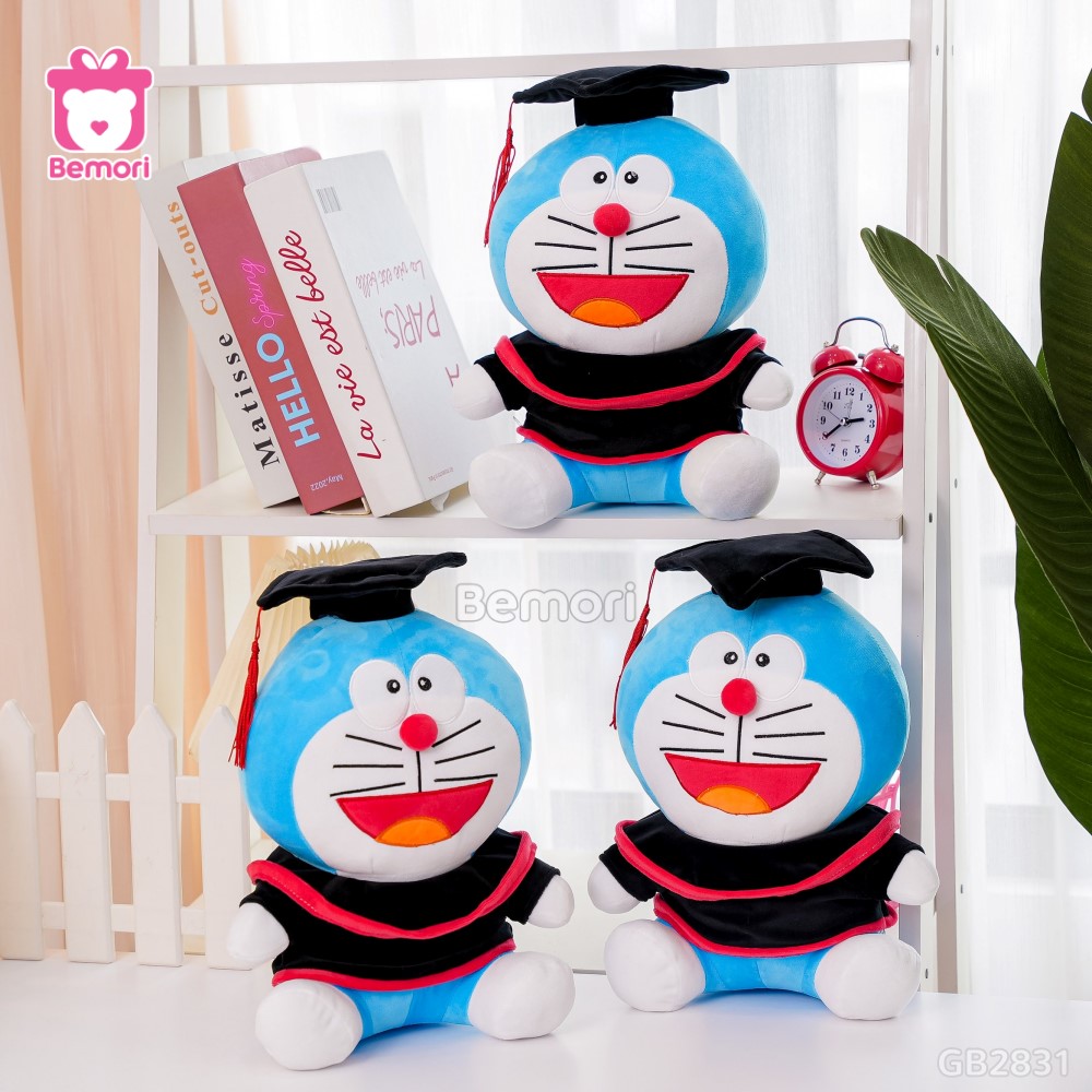 Gấu Bông Tốt Nghiệp Doraemon diện đồ cử nhân dễ thương