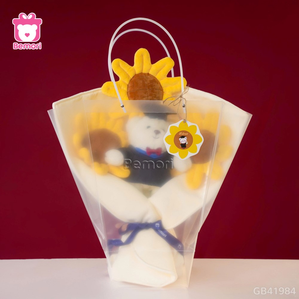 Bó Hoa Hướng Dương Gấu Tốt Nghiệp