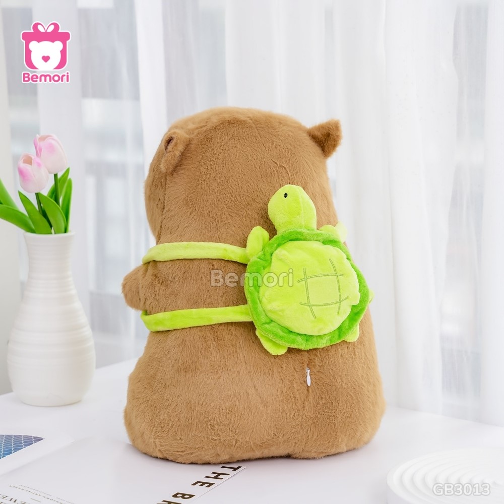 Gối Chăn Mền Capybara Đeo Túi Rùa
