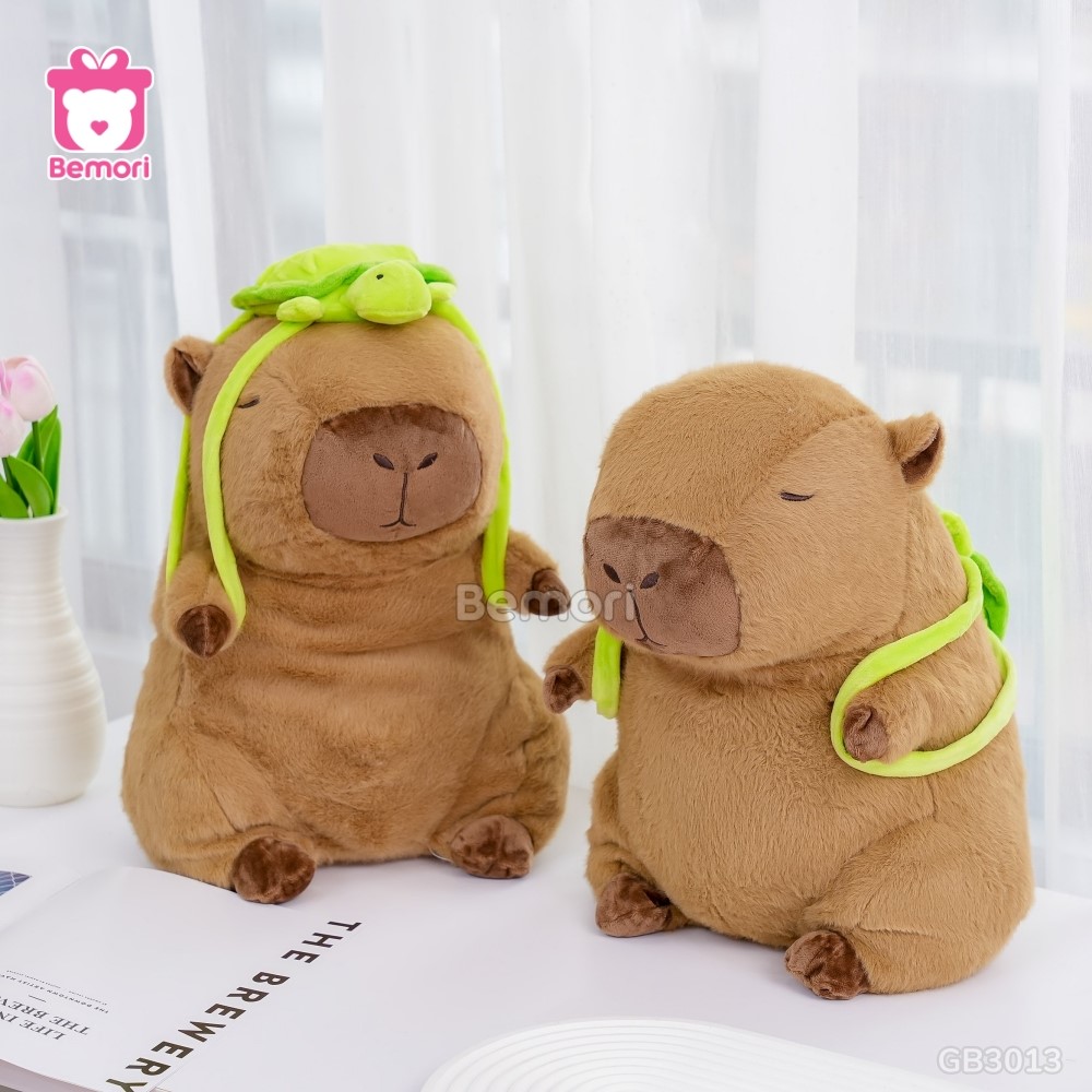 Gối Chăn Mền Capybara Đeo Túi Rùa êm ái