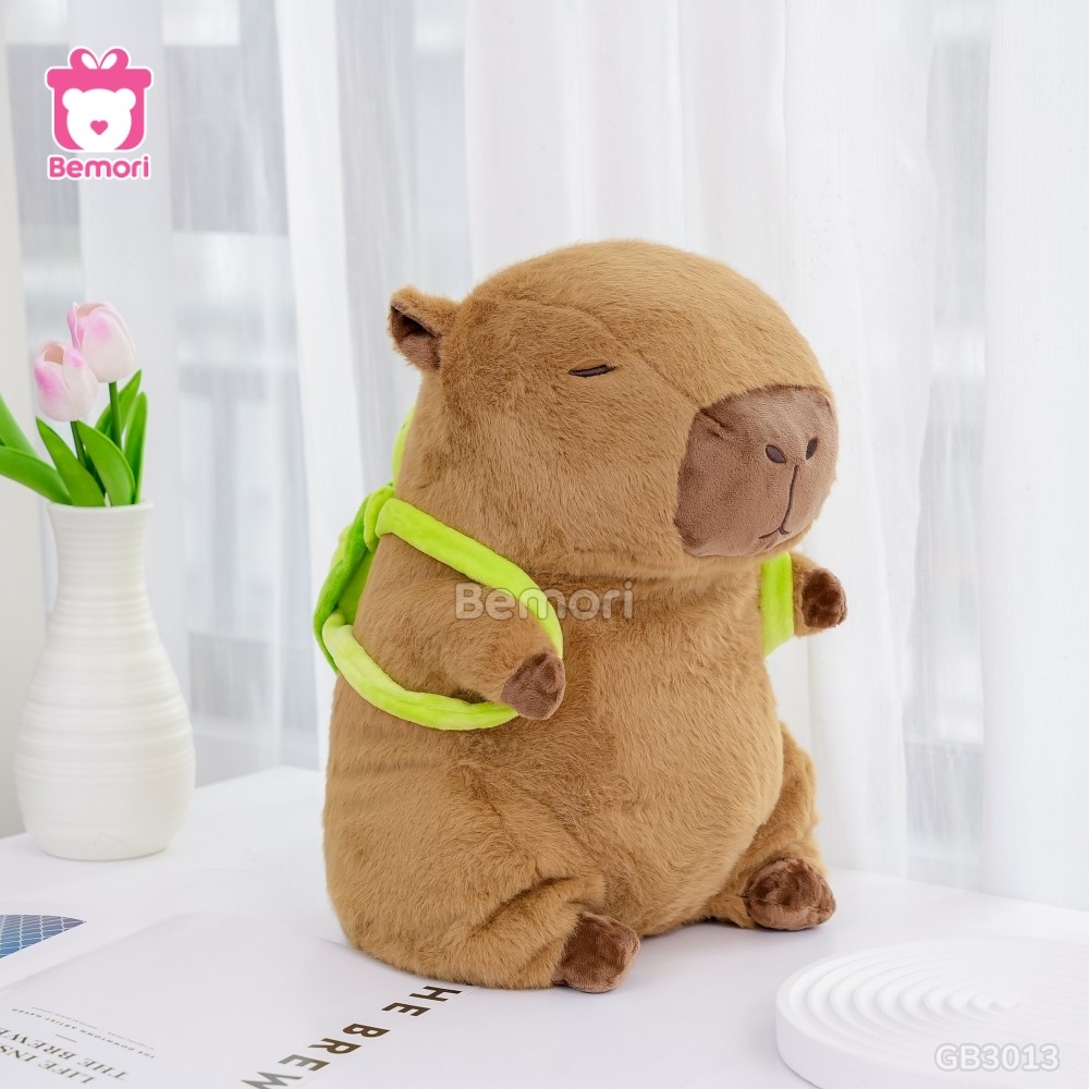 Gối Chăn Mền Capybara Đeo Túi Rùa có thể tùy chỉnh