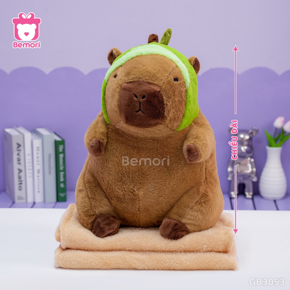 Cách đo kích thước của Gối Chăn Mền Chuột Capybara Cosplay