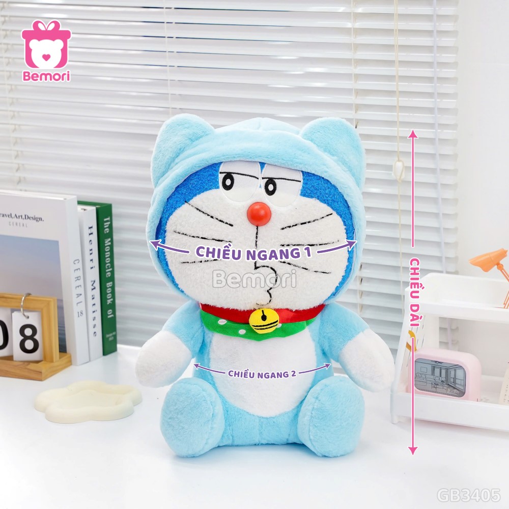 Cách đo kích thước của Gối Chăn Mền Doraemon