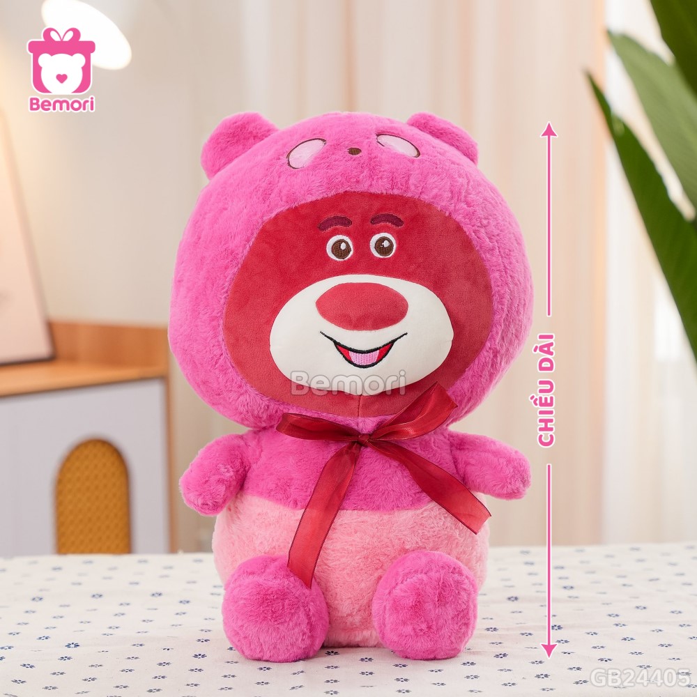 Cách đo kích thước của Gối Chăn Mền Lotso Đỏ Mũ Nơ