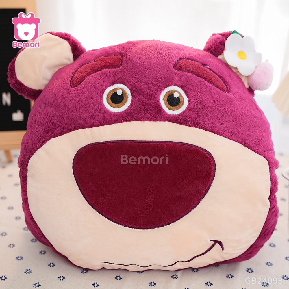 Gối Chăn Mền Mặt Gấu Lotso