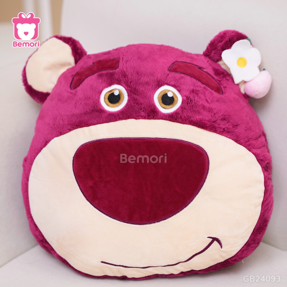 Gối Chăn Mền Mặt Gấu Lotso