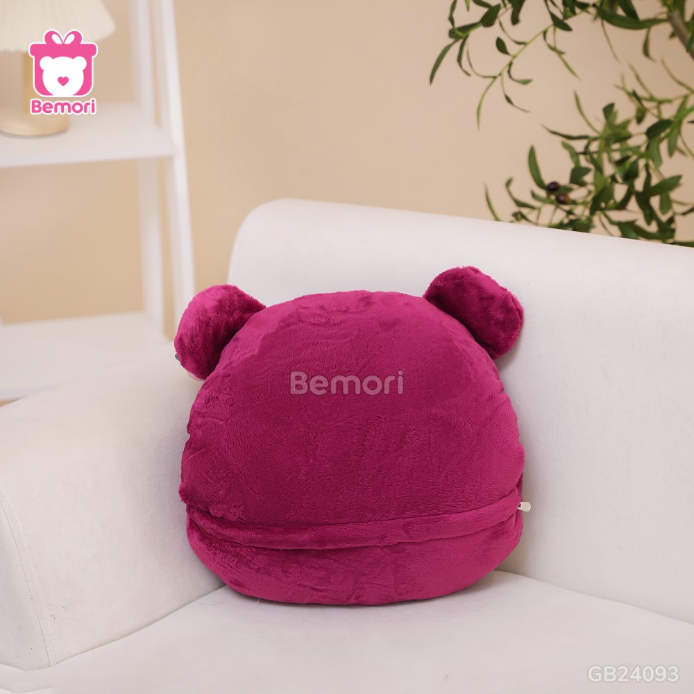 Gối Chăn Mền Mặt Gấu Lotso