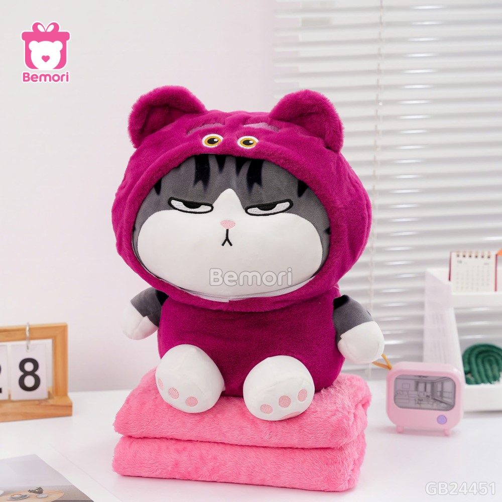 Gối Chăn Mền Mèo Hoàng Thượng Cosplay Lotso