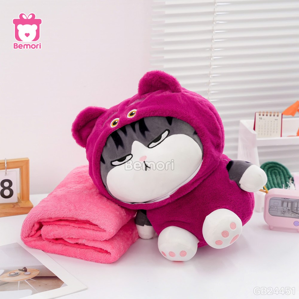 Gối Chăn Mền Mèo Hoàng Thượng Cosplay Lotso