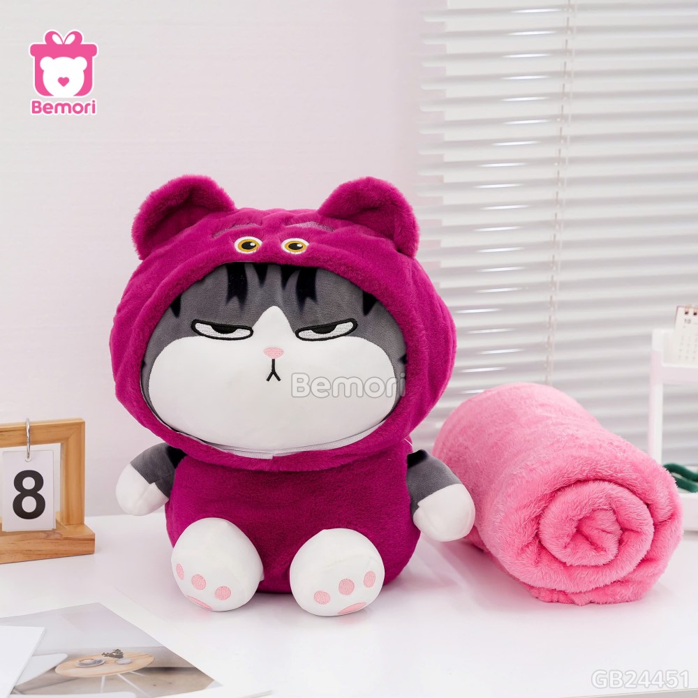 Gối Chăn Mền Mèo Hoàng Thượng Cosplay Lotso