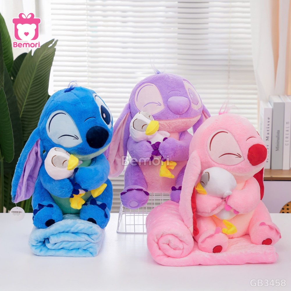 Gối Chăn Mền Stitch Ôm Vịt