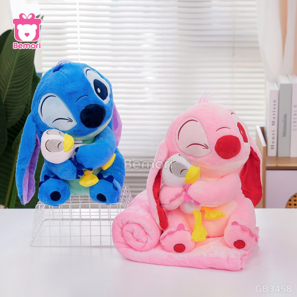 Gối Chăn Mền Stitch Ôm Vịt