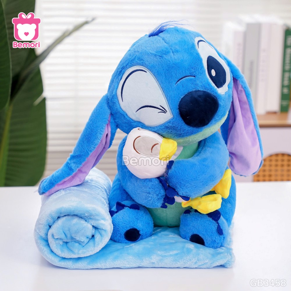 Gối Chăn Mền Stitch Ôm Vịt