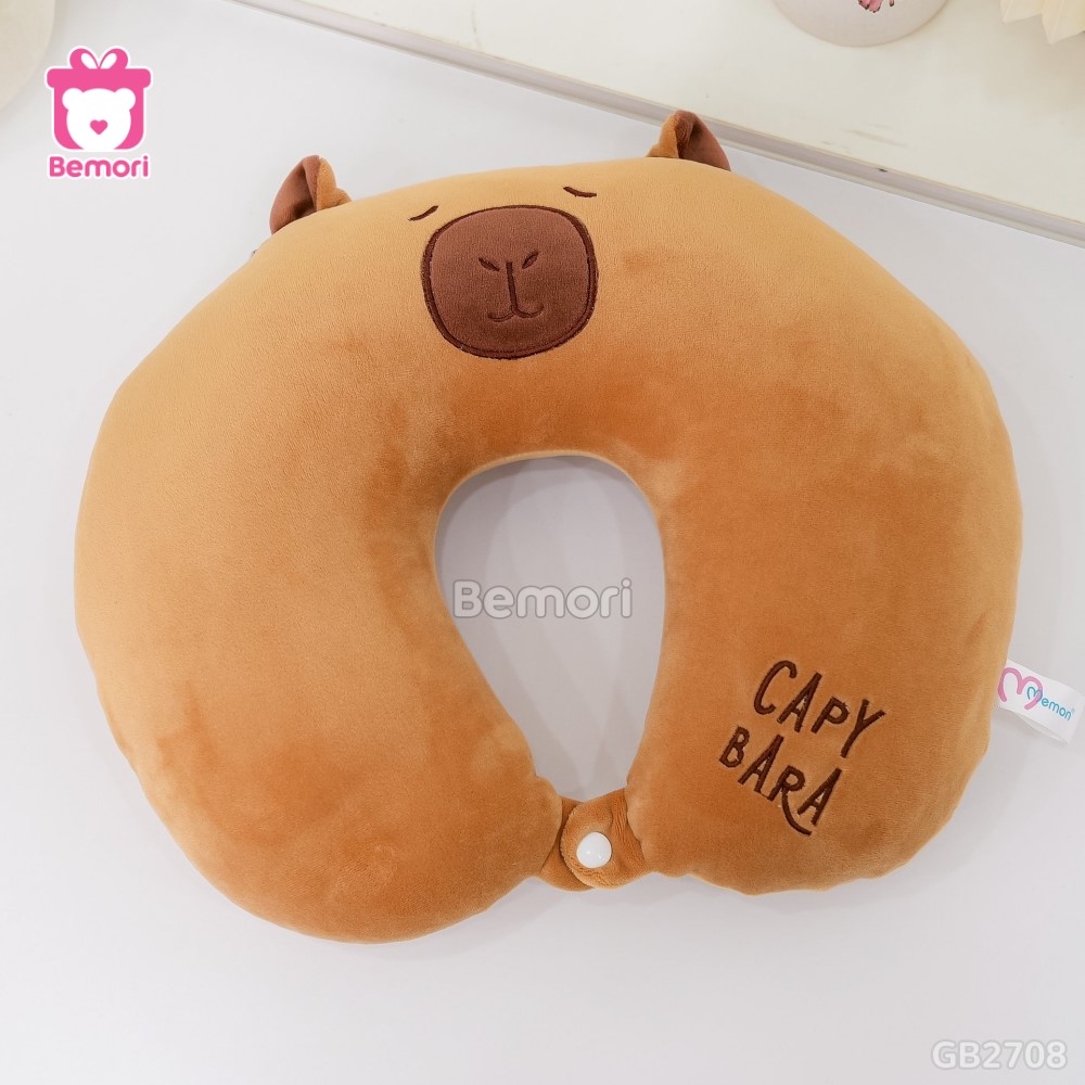 Gối Cổ Biến Hình – Gấu Bông Capybara