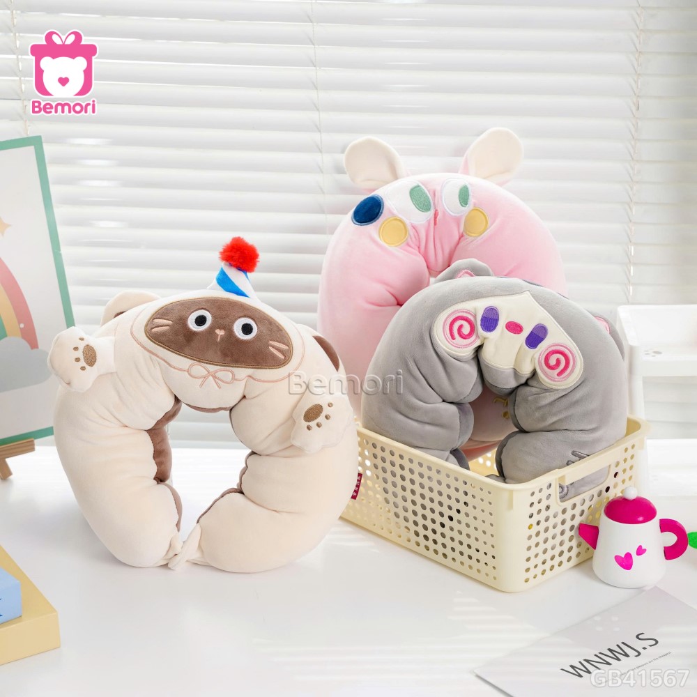 Gối Cổ Bông Dài Tai Thú