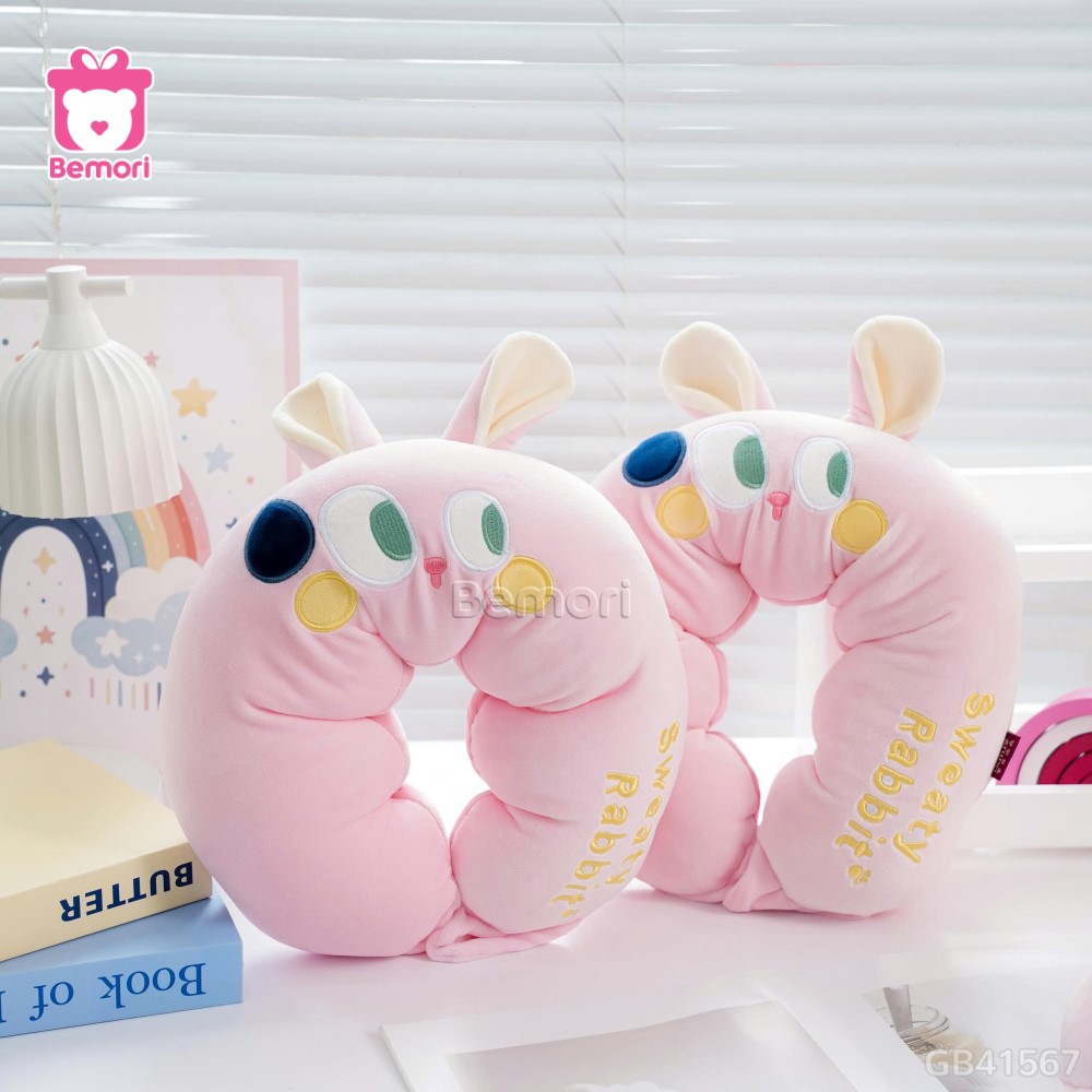 Gối Cổ Cao Su Dài Tai Thú