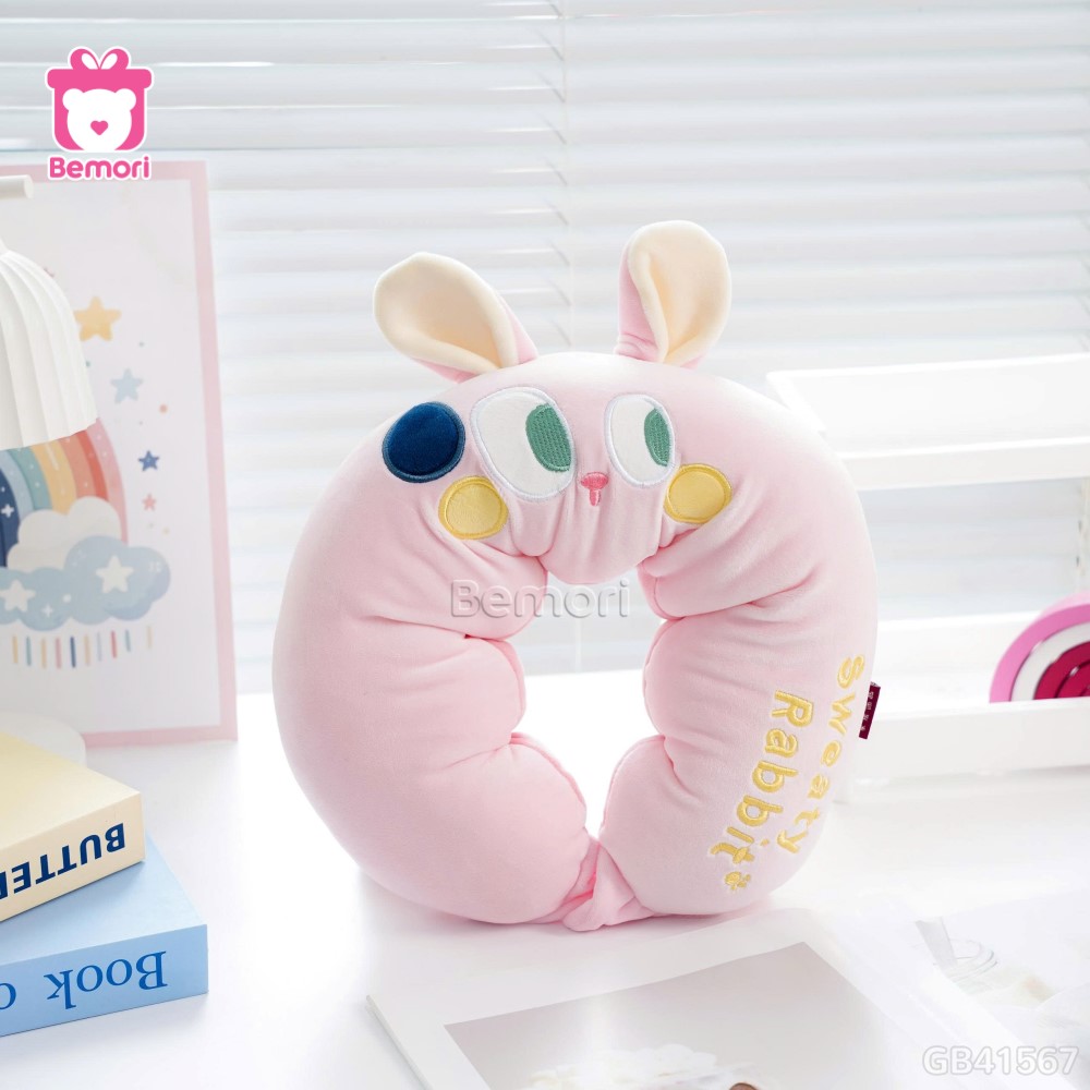 Gối Cổ Cao Su Dài Tai Thú