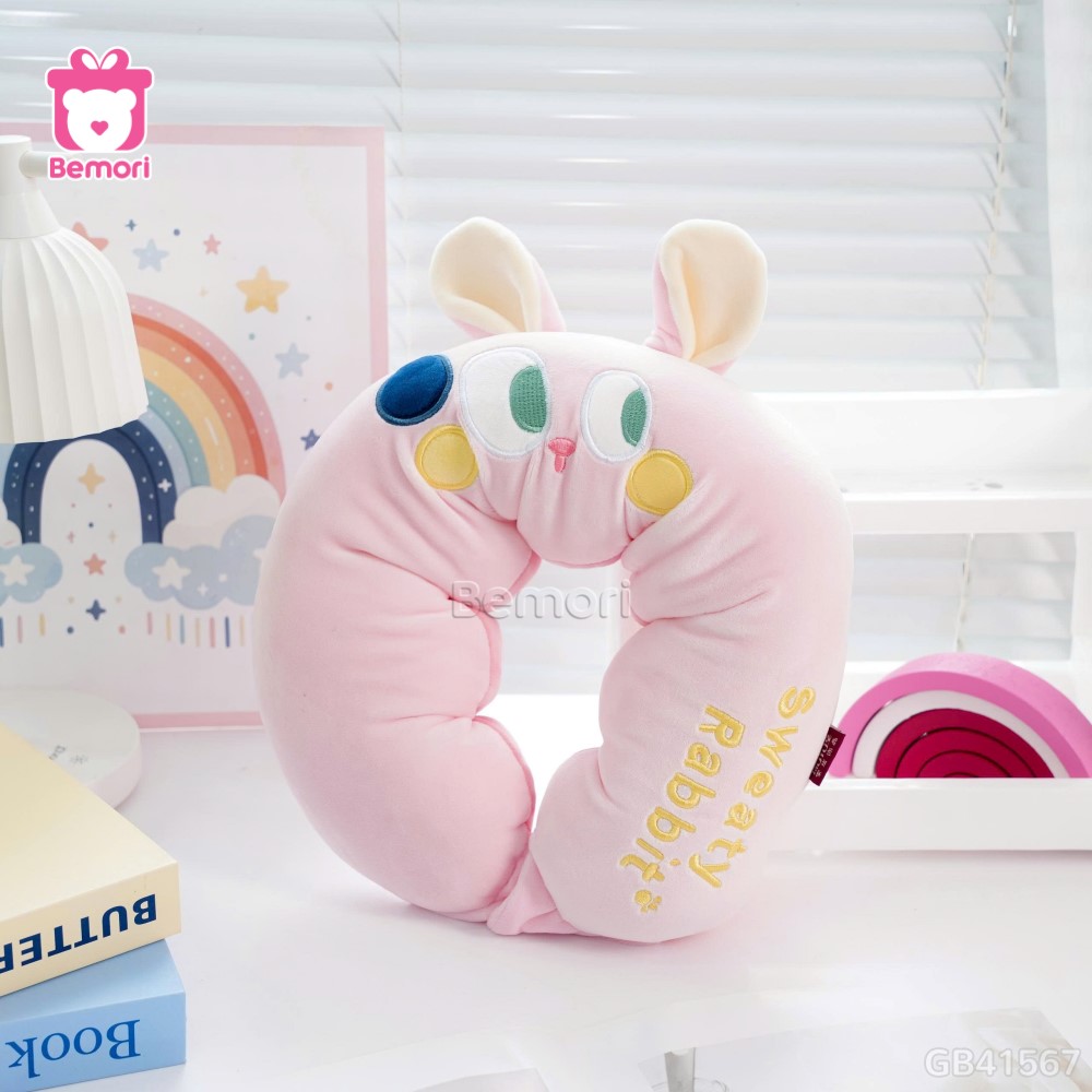 Gối Cổ Cao Su Dài Tai Thú