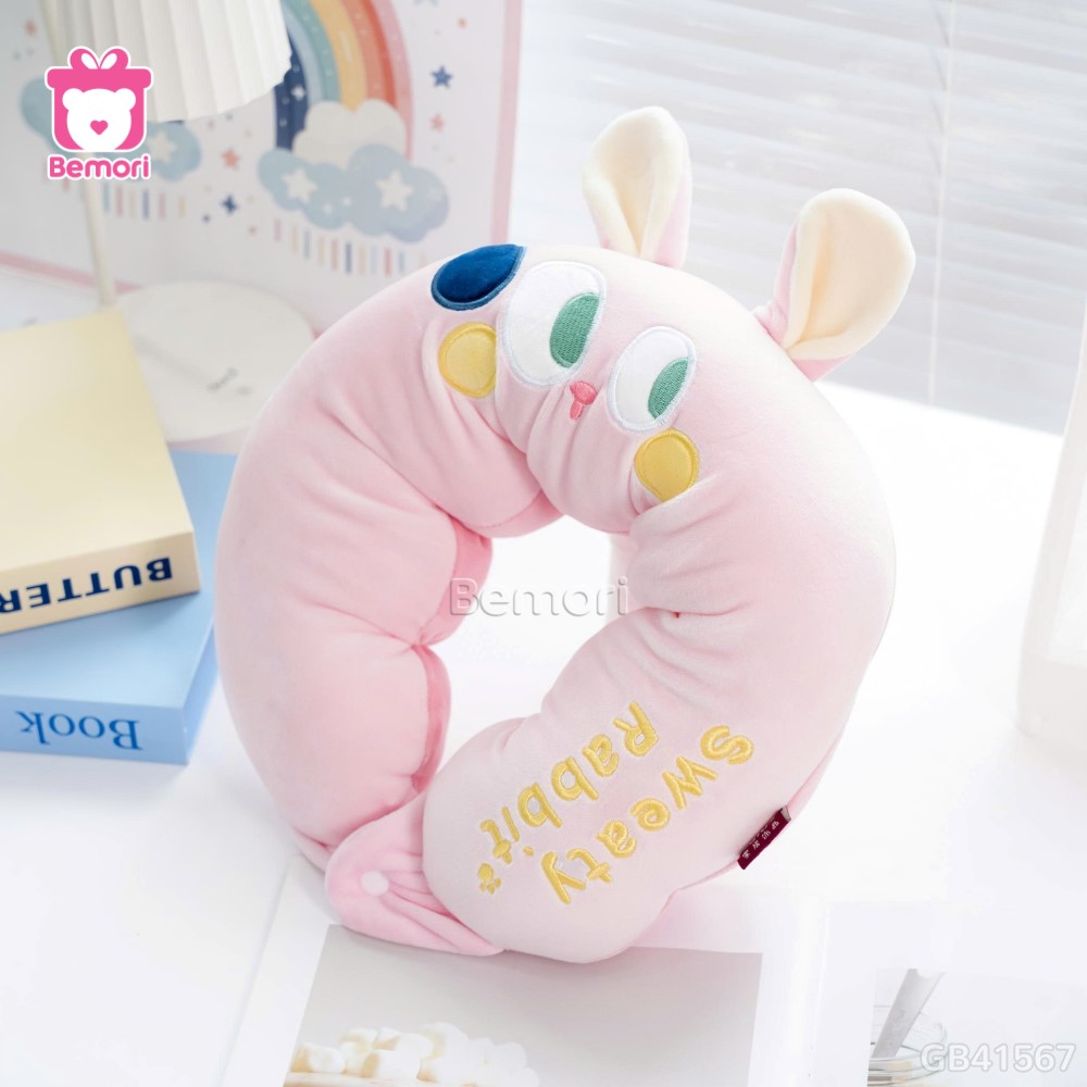 Gối Cổ Cao Su Dài Tai Thú