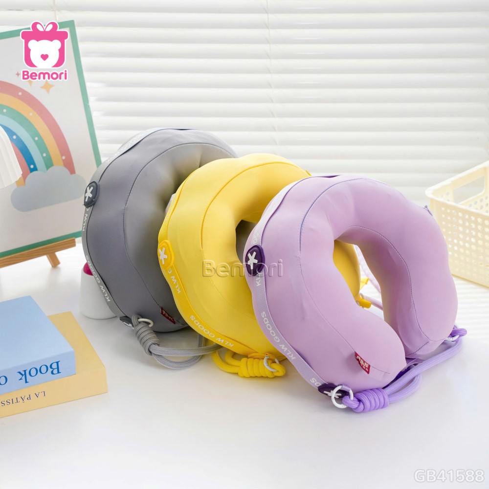 Gối Cổ Cao Su Dây Viền Chữ