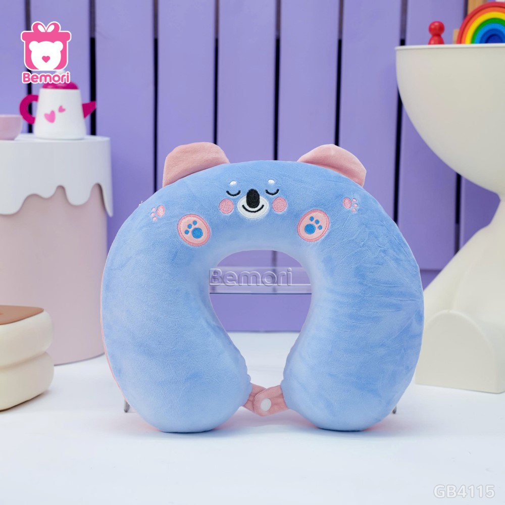 Gối Cổ Cao Su Gấu Ngủ