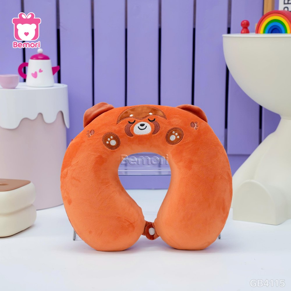 Gối Cổ Cao Su Gấu Ngủ