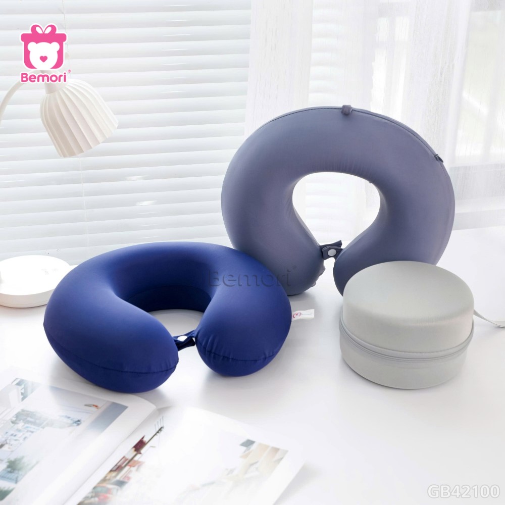 Gối Cổ Cao Su Thun Lạnh Có Hộp