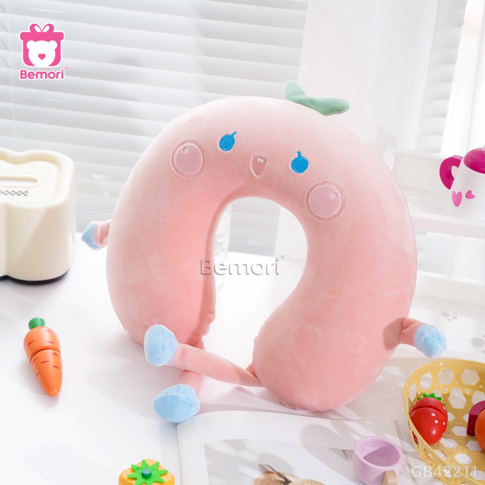 Gối Cổ Cao Su Trái Cây Má Hồng