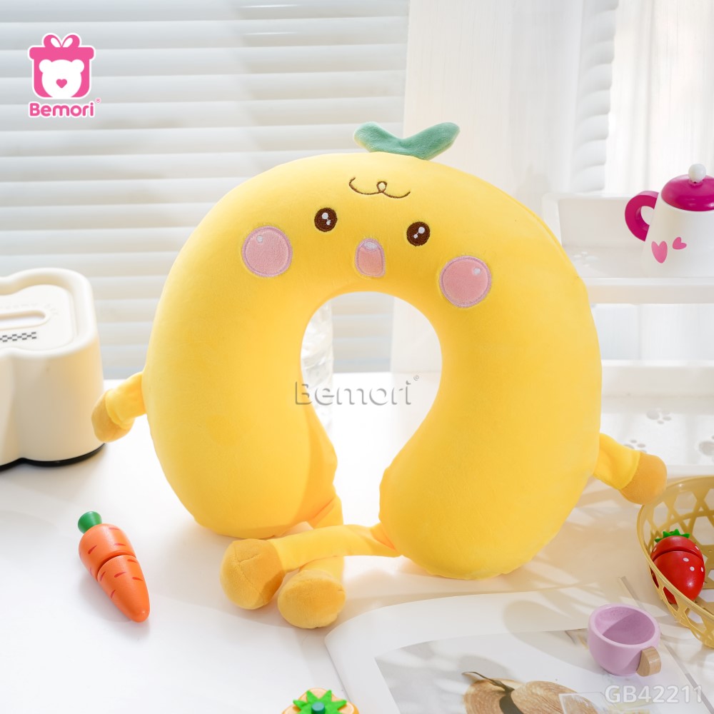 Gối Cổ Cao Su Trái Cây Má Hồng