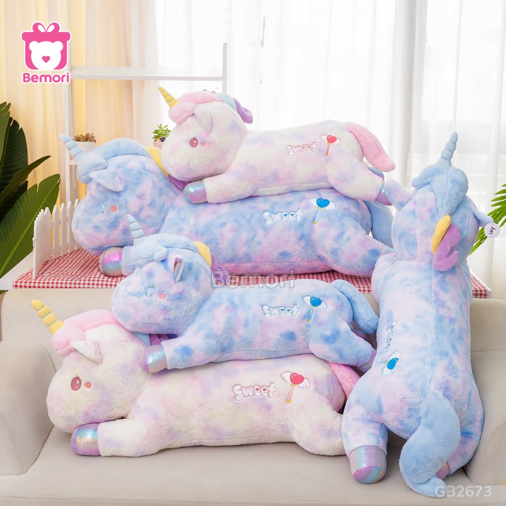 Gối Bông Unicorn Nằm Galaxy Bigsize