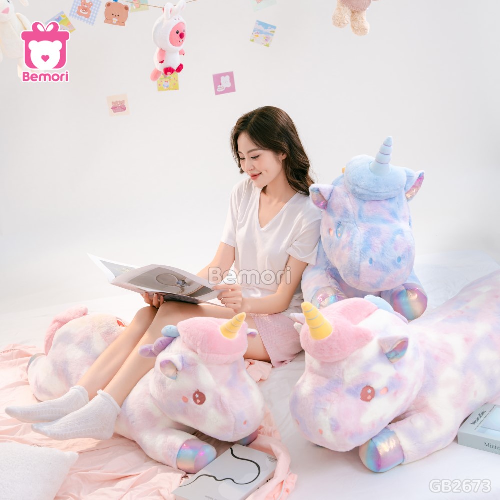 Gối Bông Unicorn Nằm Galaxy Bigsize