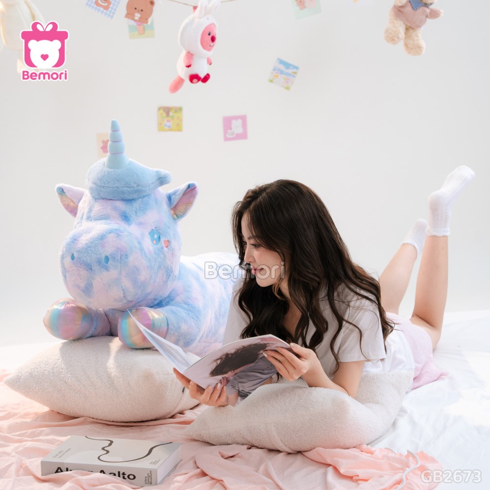 Gối Bông Unicorn Nằm Galaxy Bigsize